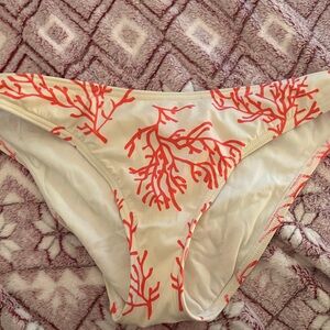 Victoria's Secret Coral and White Bikini Bottom